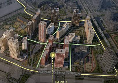 Аренда, ЖК ALIA, Урбан-блок park 1 корпус 9 (107 м2)