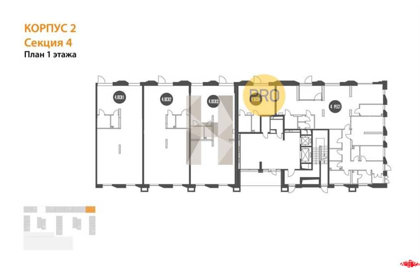 Продажа помещения, N'ICE LOFT, Очередь 1, Корпус 2, Автомобильный прд., д. 4, 4.ПСН3, 124.54 - фото-7