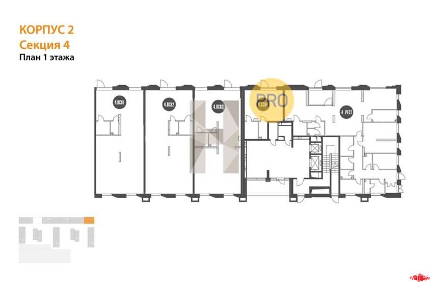 Продажа помещения, N'ICE LOFT, Очередь 1, Корпус 2, Автомобильный прд., д. 4, 4.ПСН3, 124.54 - фото-7