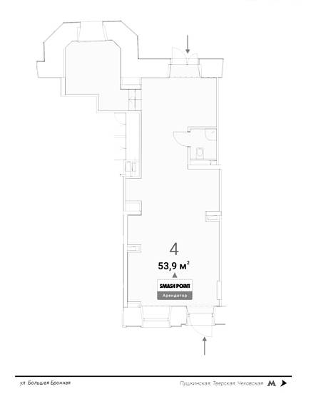 ГАБ, Большая Бронная д. 25с3 (53.9 м2) - фото-3