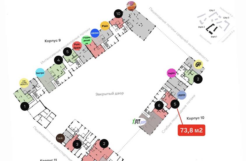 Аренда, ЖК ALIA, Урбан-блок park 1 корпус 10 (73,8 м2) - фото-3