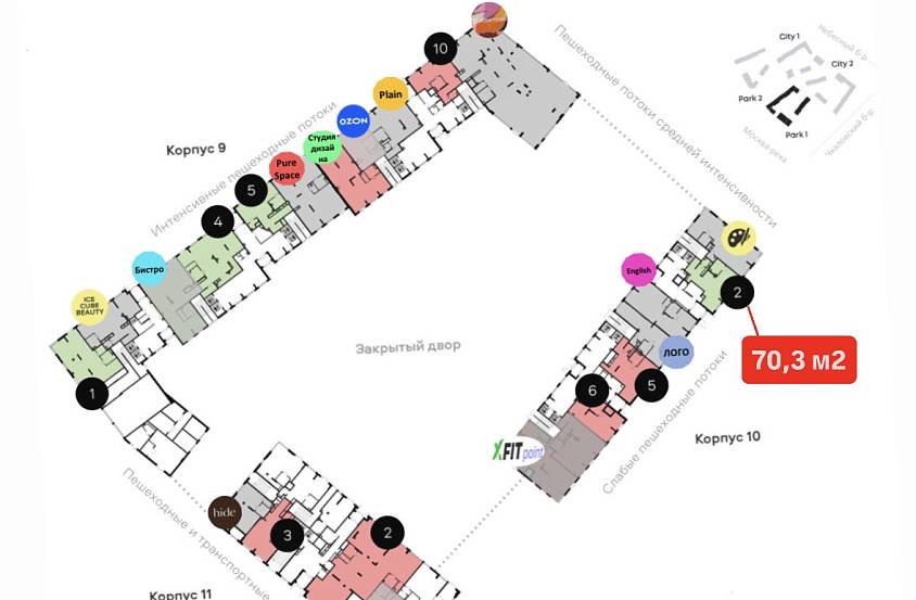 Аренда, ЖК ALIA, Урбан-блок park 1 корпус 10 (70,3 м2) - фото-3