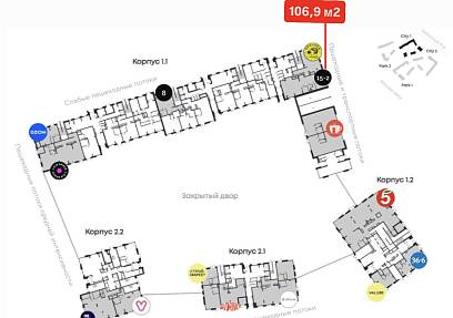 Аренда, ЖК ALIA, Урбан-блок city 1 корпус 1.1 (106,9 м2)