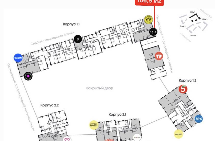 Аренда, ЖК ALIA, Урбан-блок city 1 корпус 1.1 (106,9 м2) - фото-4