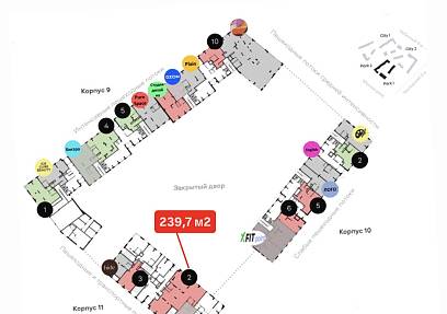 Аренда, ЖК ALIA, Урбан-блок park 1 корпус 11 (239,7 м2)