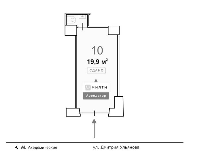  ГАБ, Дмитрия Ульянова 10/1к1 (19,9 кв.м.) - фото-4