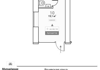 ГАБ, Ярцевская, 27к1 (15,1 кв.м)