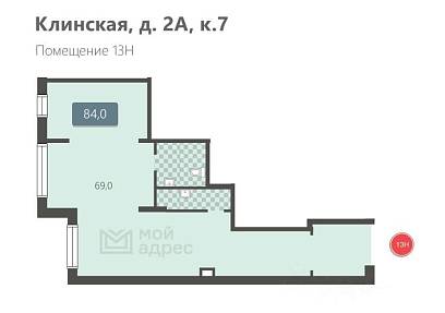 Аренда, Клинская, 2Ак7 (84 м2)