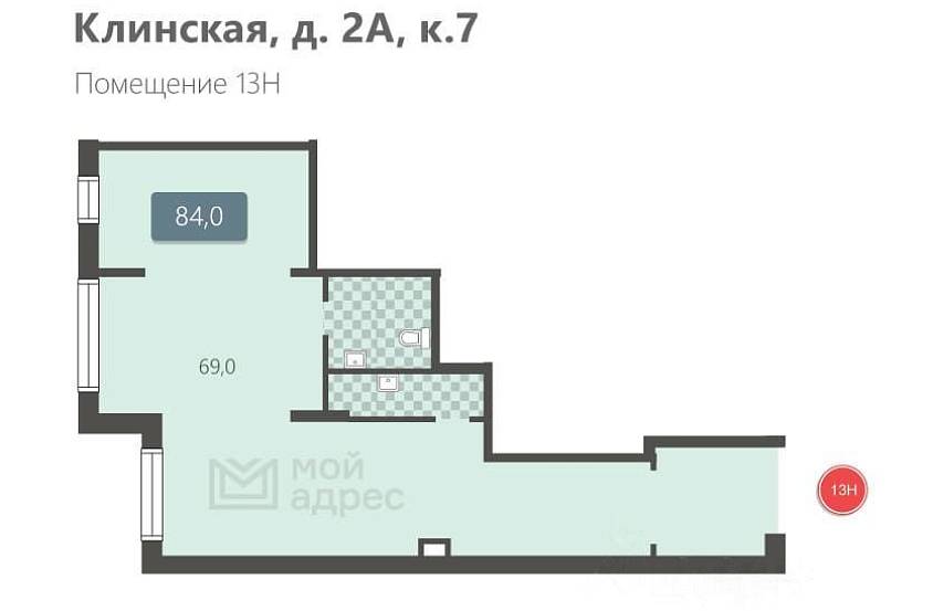Аренда, Клинская, 2Ак7 (84 м2) - фото-18