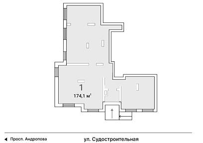 Аренда, Судостроительная, 3 (174,1 м2)
