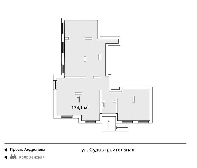 Аренда, Судостроительная, 3 (174,1 м2) - фото-2