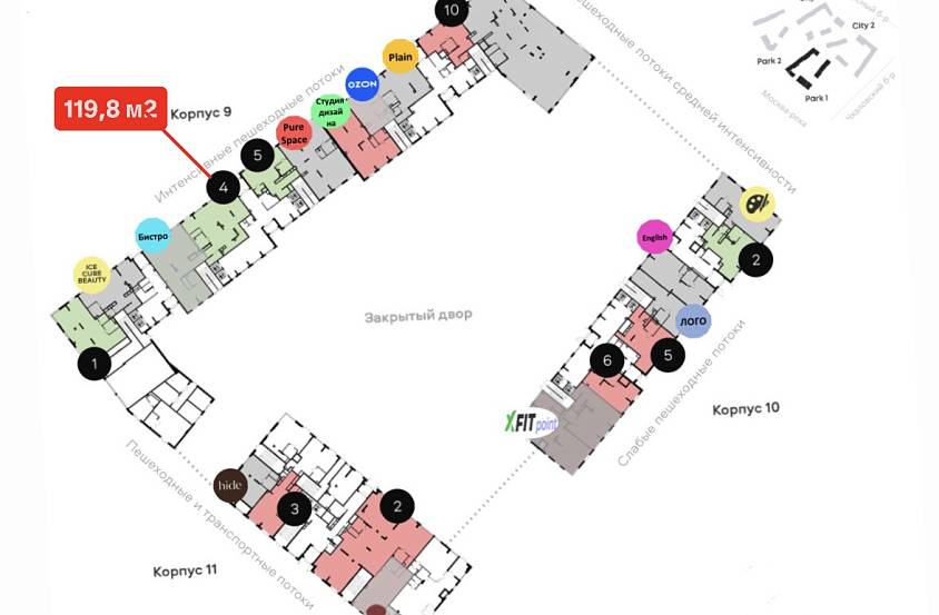 Аренда, ЖК ALIA, Урбан-блок park 1 корпус 9 (119,8 м2) - фото-4