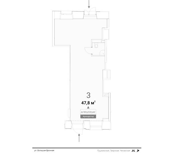 ГАБ, Большая Бронная д. 25с3 (47,8 м2) - фото-3