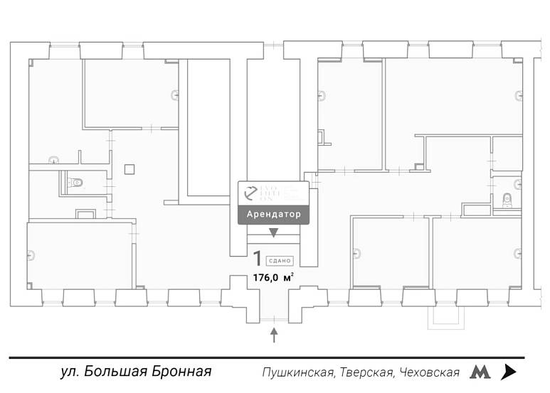 ГАБ, Большая Бронная д. 25с2 (176 м2) - фото-6