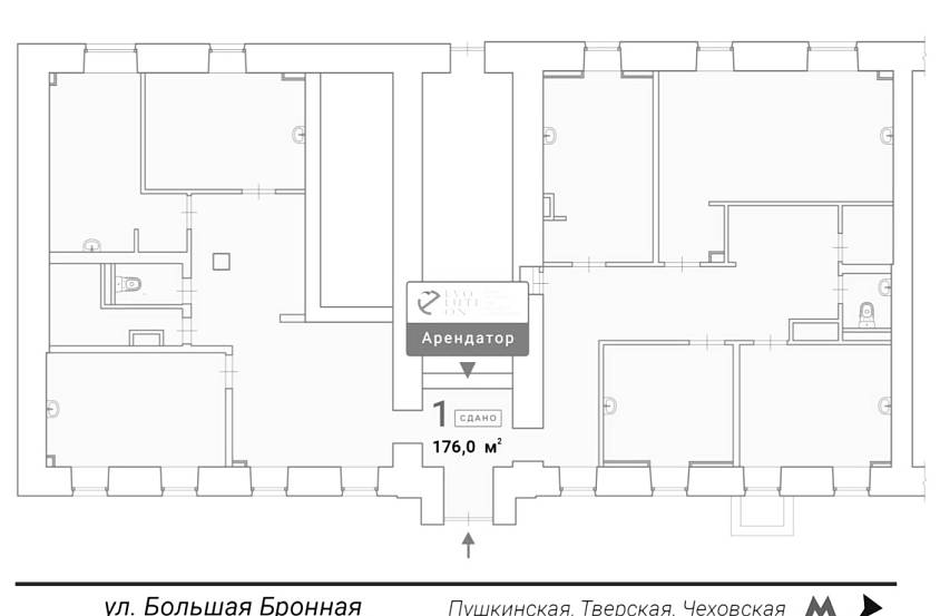 ГАБ, Большая Бронная д. 25с2 (176 м2) - фото-6
