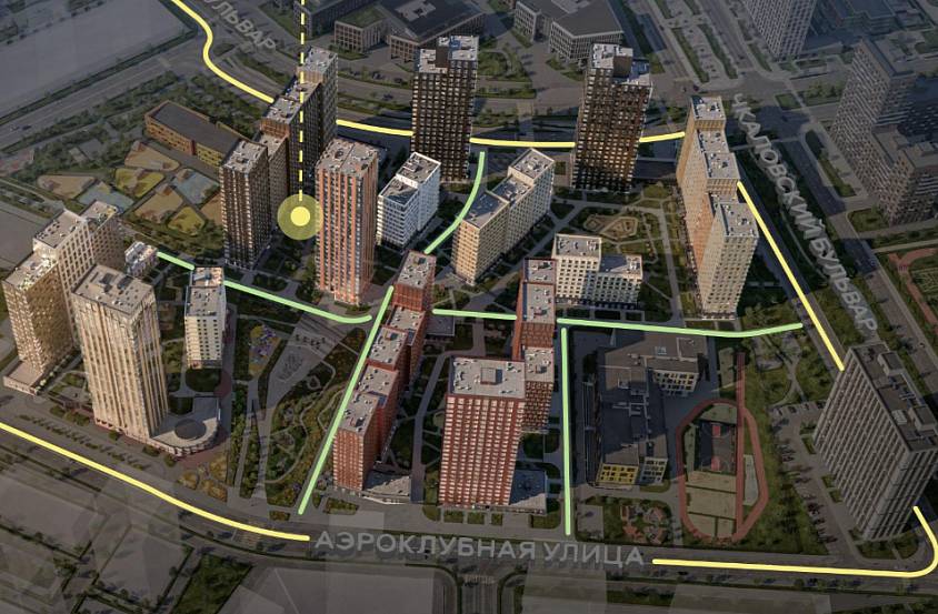 Аренда, ЖК ALIA, Урбан-блок city 1 корпус 1.1 (56,5 м2) - фото-2