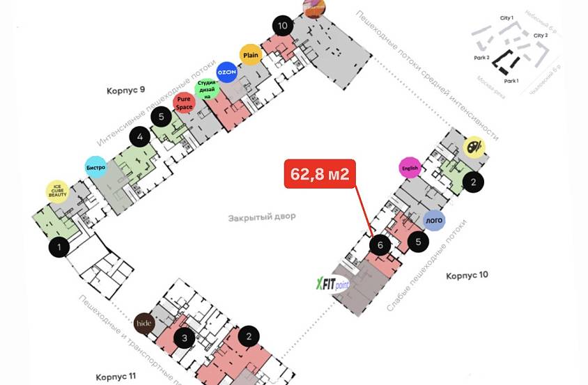 Аренда, ЖК ALIA, Урбан-блок park 1 корпус 10 (62,8 м2) - фото-3