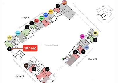 Аренда, ЖК ALIA, Урбан-блок park 1 корпус 9 (107 м2)