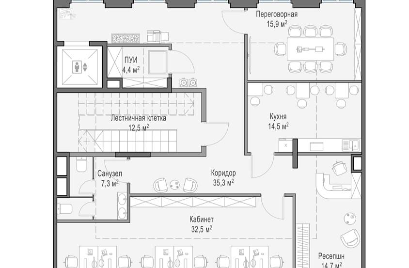 Продажа офисной виллы в роскошном квартале Life Time Сергея Макеева, вл.11 (423,7 м2) - фото-7