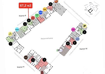 Аренда, ЖК ALIA, Урбан-блок park 1 корпус 9 (67,2 м2)