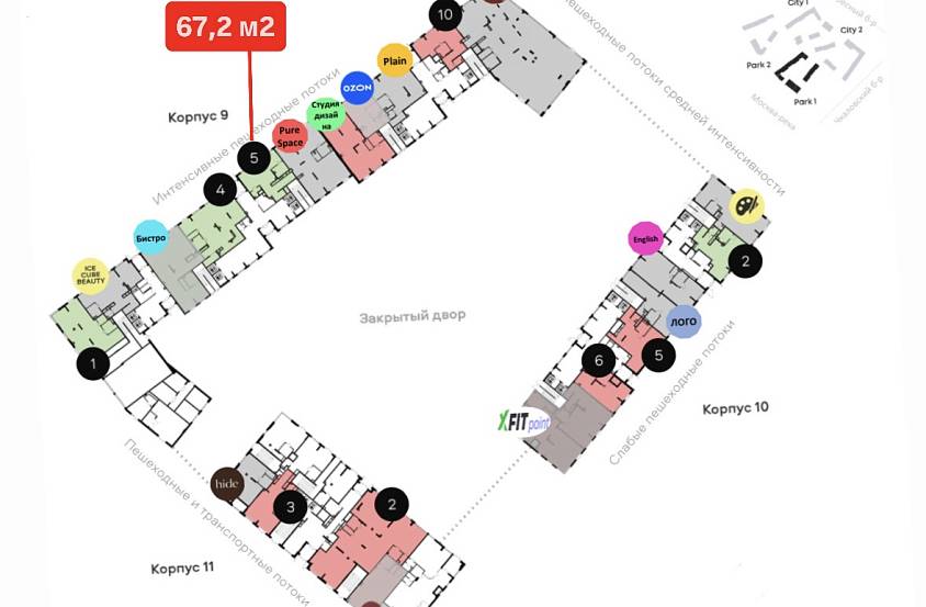 Аренда, ЖК ALIA, Урбан-блок park 1 корпус 9 (67,2 м2) - фото-4