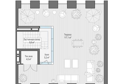 Продажа офисной виллы в роскошном квартале Life Time Сергея Макеева, вл.11 (423,7 м2)