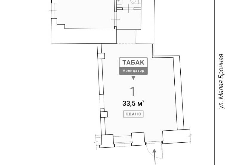 ГАБ, Большая Садовая, 2/46с1 (33,5 м2) - фото-4 ГАБ, Большая Садовая, 2/46с1 (33,5 м2) - фото-4