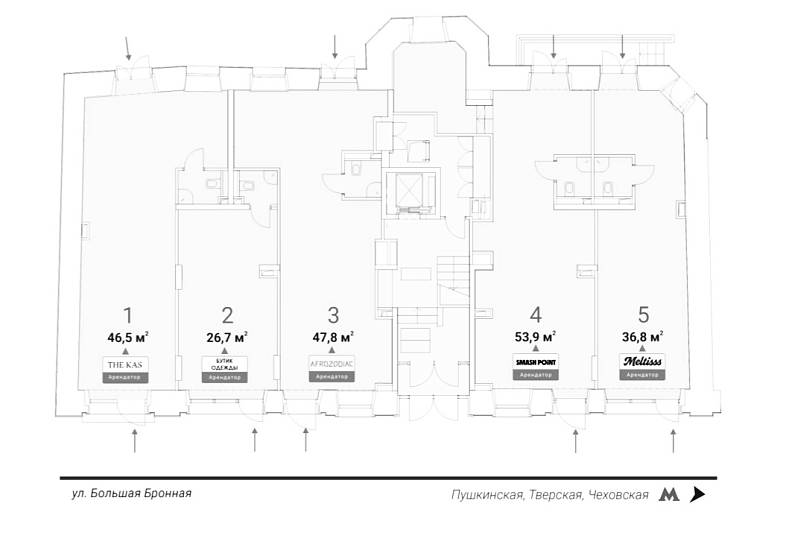 Аренда, Большая Бронная д. 25с3 (36.8 м2) - фото-3