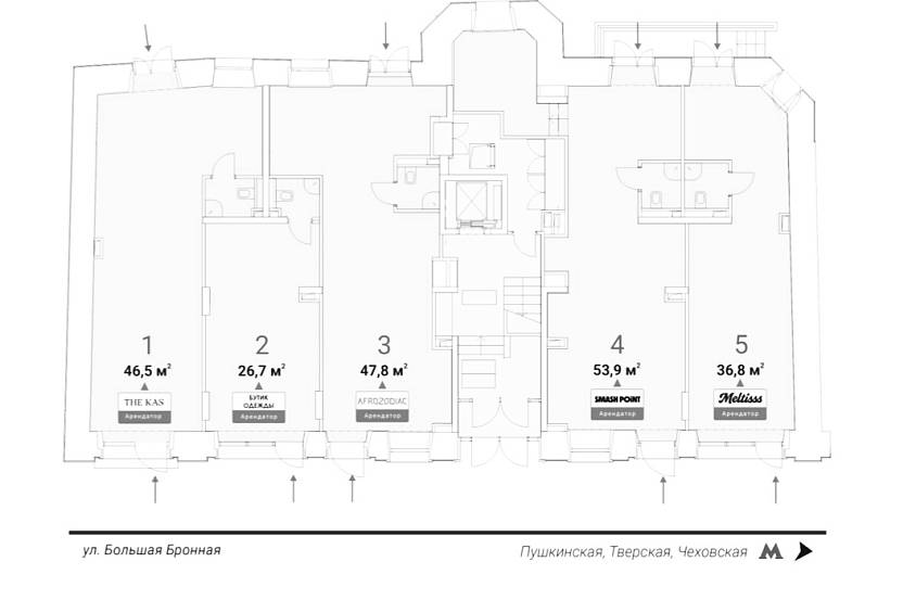 Аренда, Большая Бронная д. 25с3 (36.8 м2) - фото-3